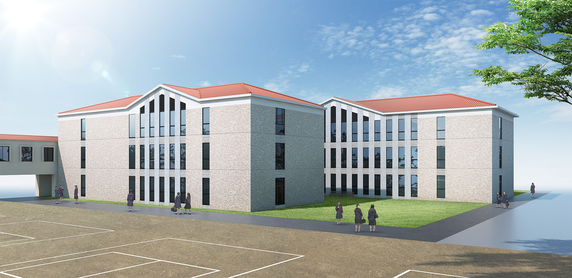 中高校舎が新しくなります。